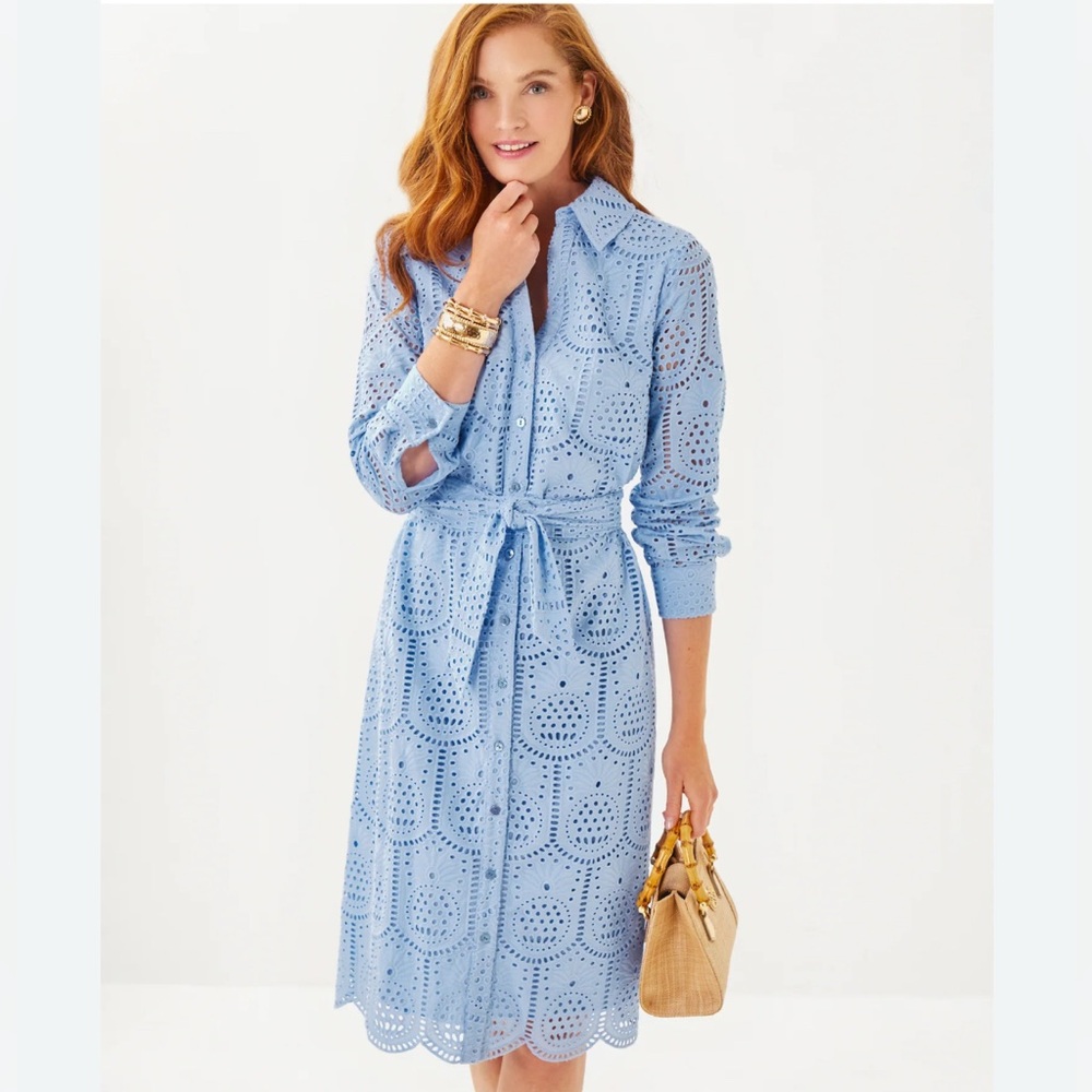 Lilly Eira Midi Shirtdress NWT - Picture 4 of 9